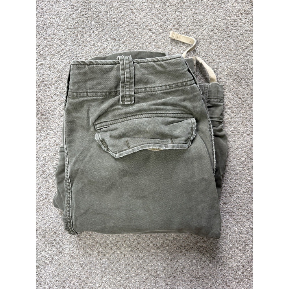 Vintage Abercrombie & Fitch Men's 32 Cargo Utility Shorts Solid Green Button Fly